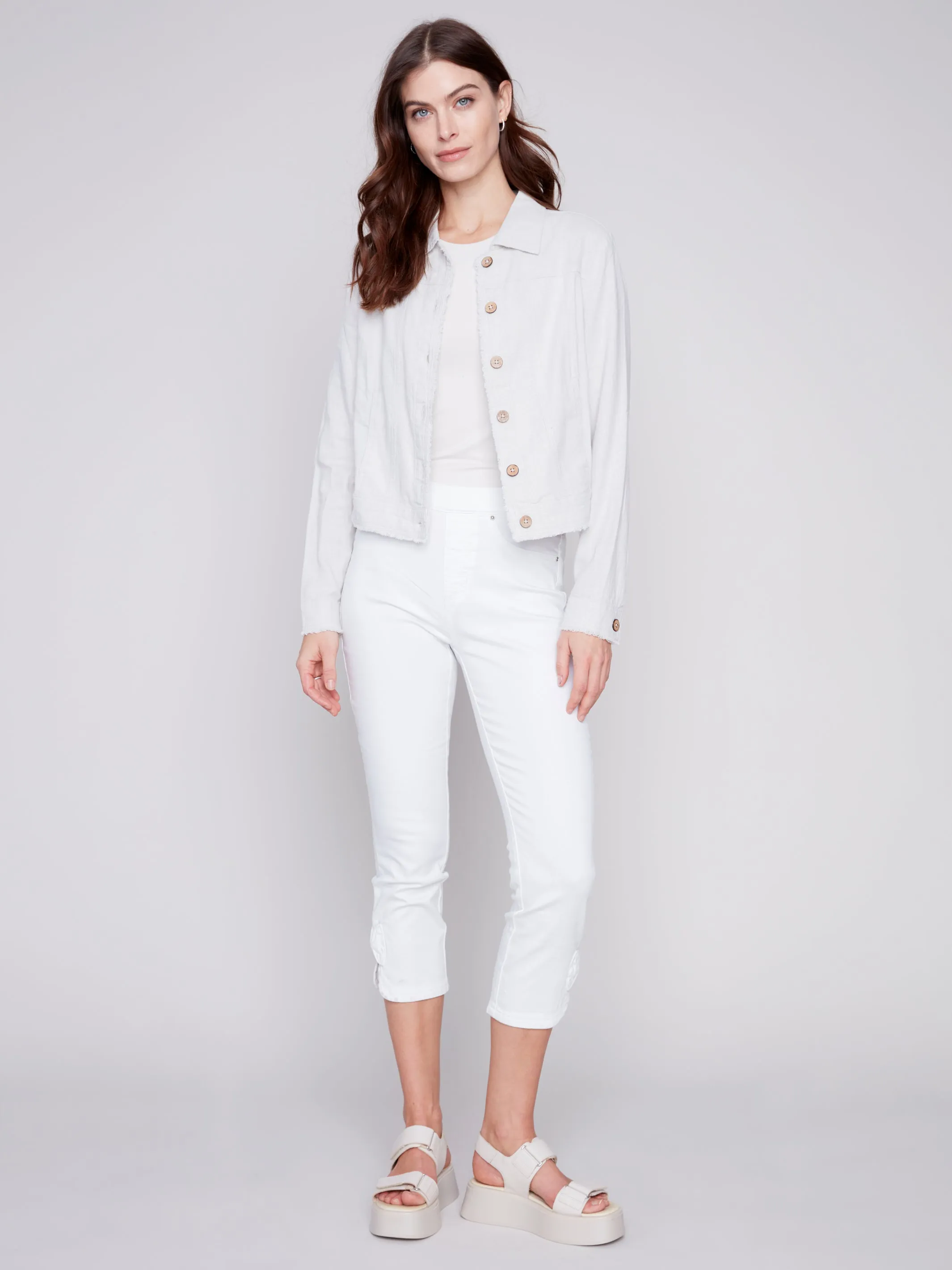Pull-Onn Jeans With Bow Detail