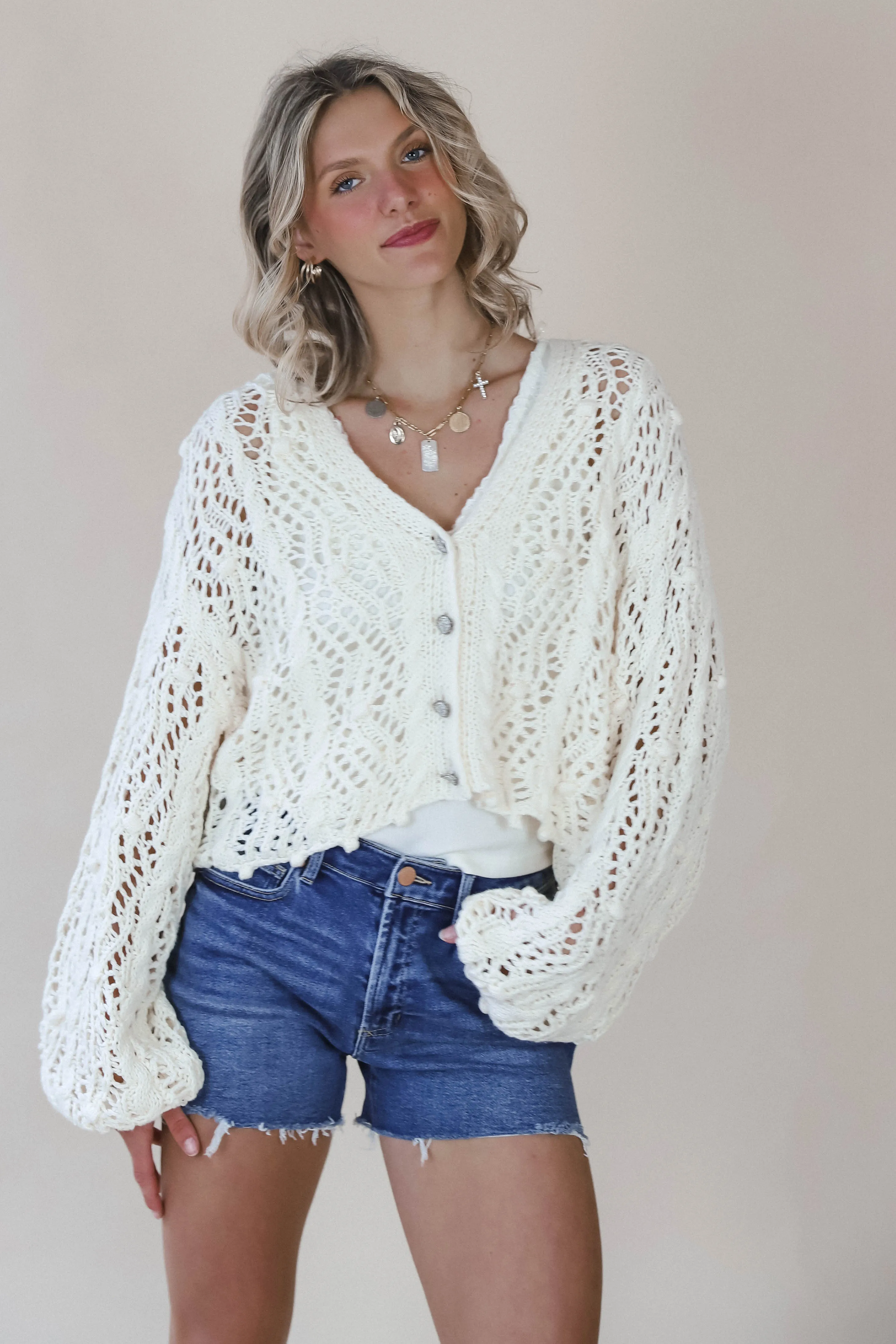 Samantha Open Weave Cardigan