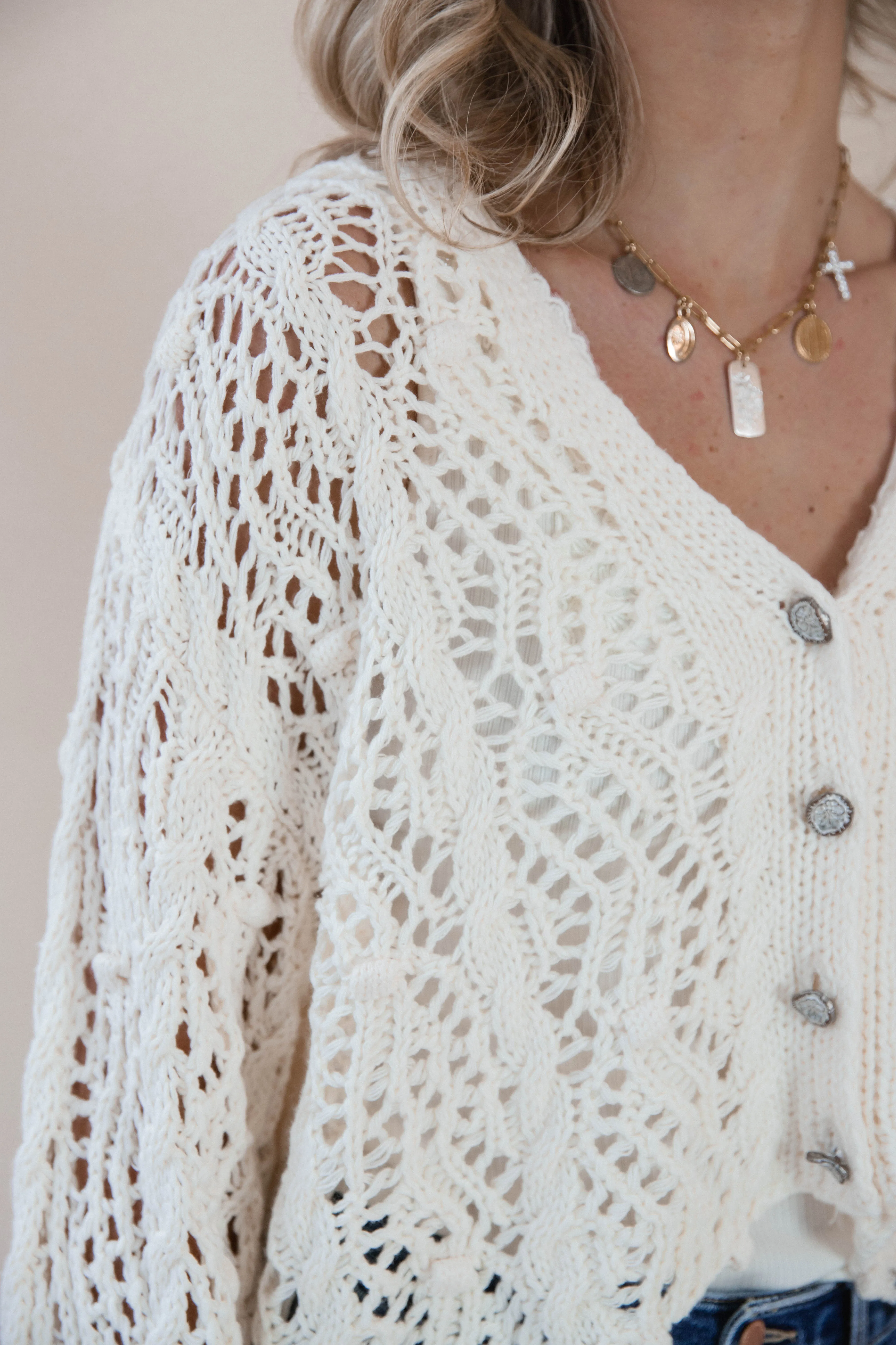 Samantha Open Weave Cardigan