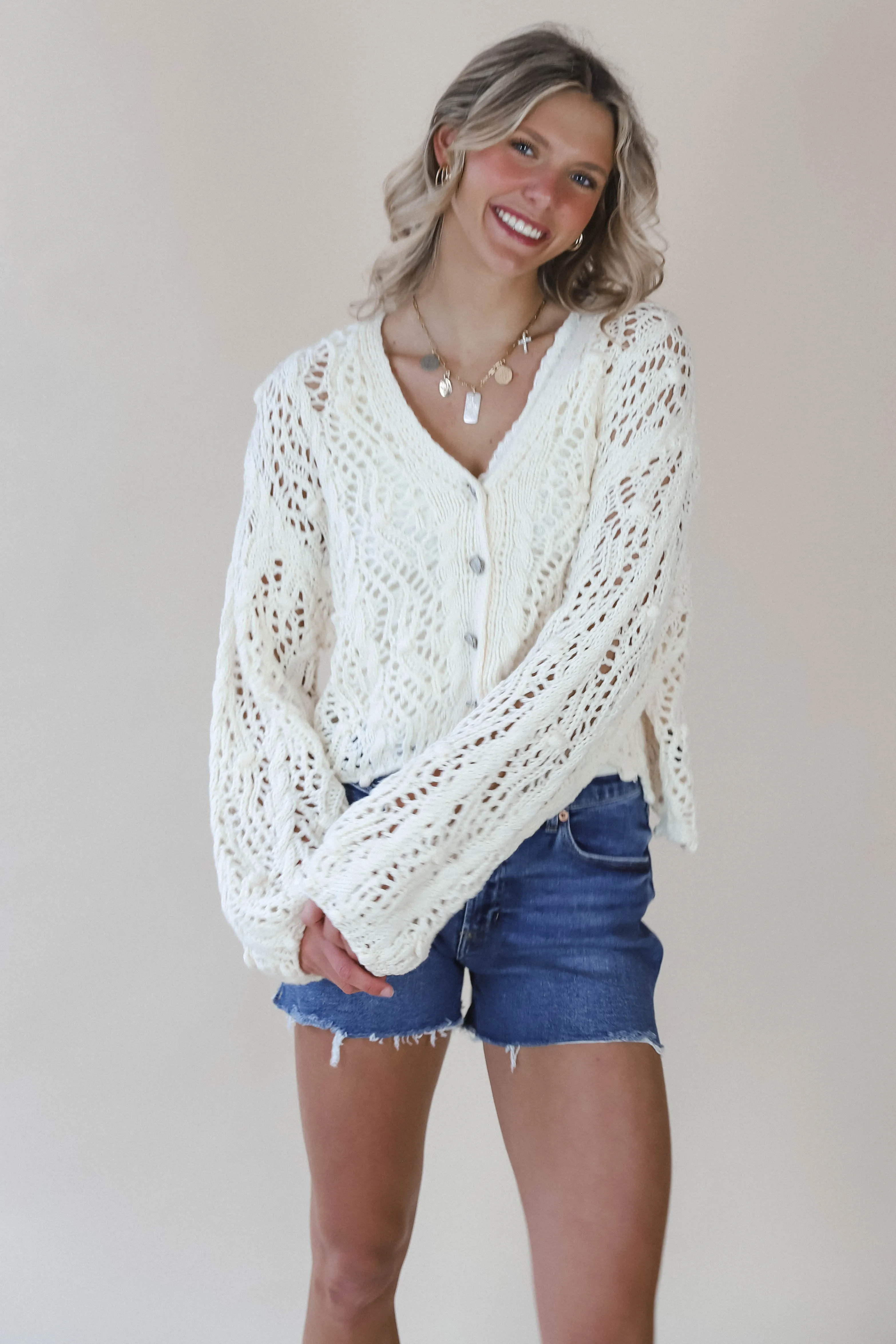 Samantha Open Weave Cardigan