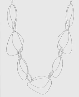 Shapes Galore Geo Silver Necklace