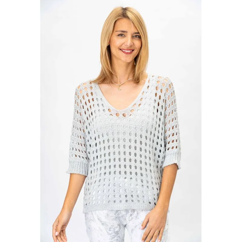 Shimmer Open Knit Sweater