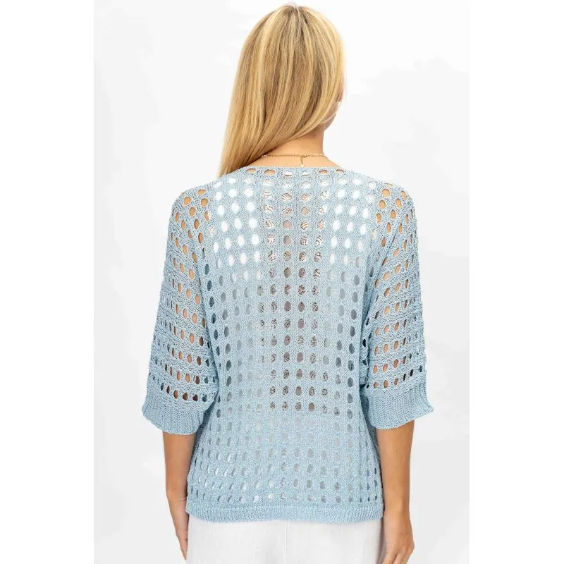 Shimmer Open Knit Sweater