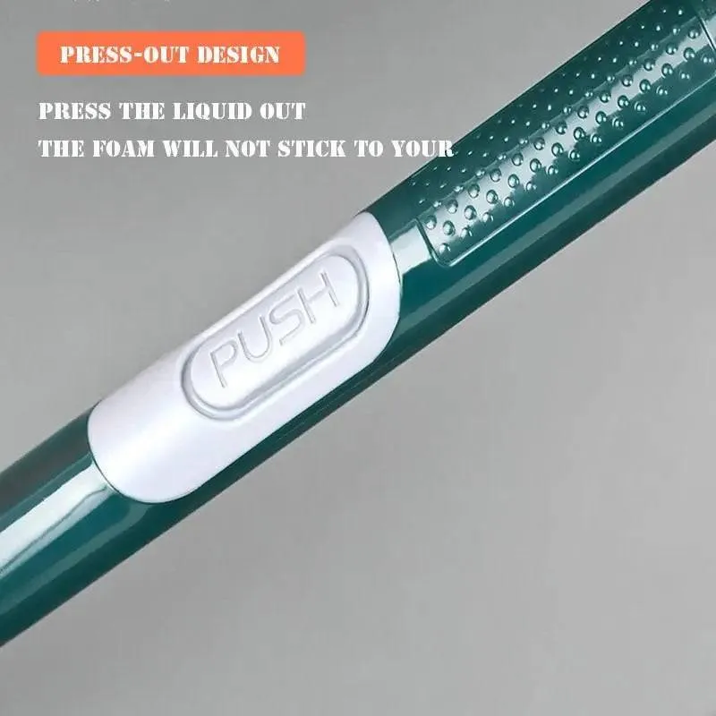 Silicone Toilet Brushes With Holder Set Wall-Mounted Long Handled Toilet Cleaning Brush Modern Hygienic