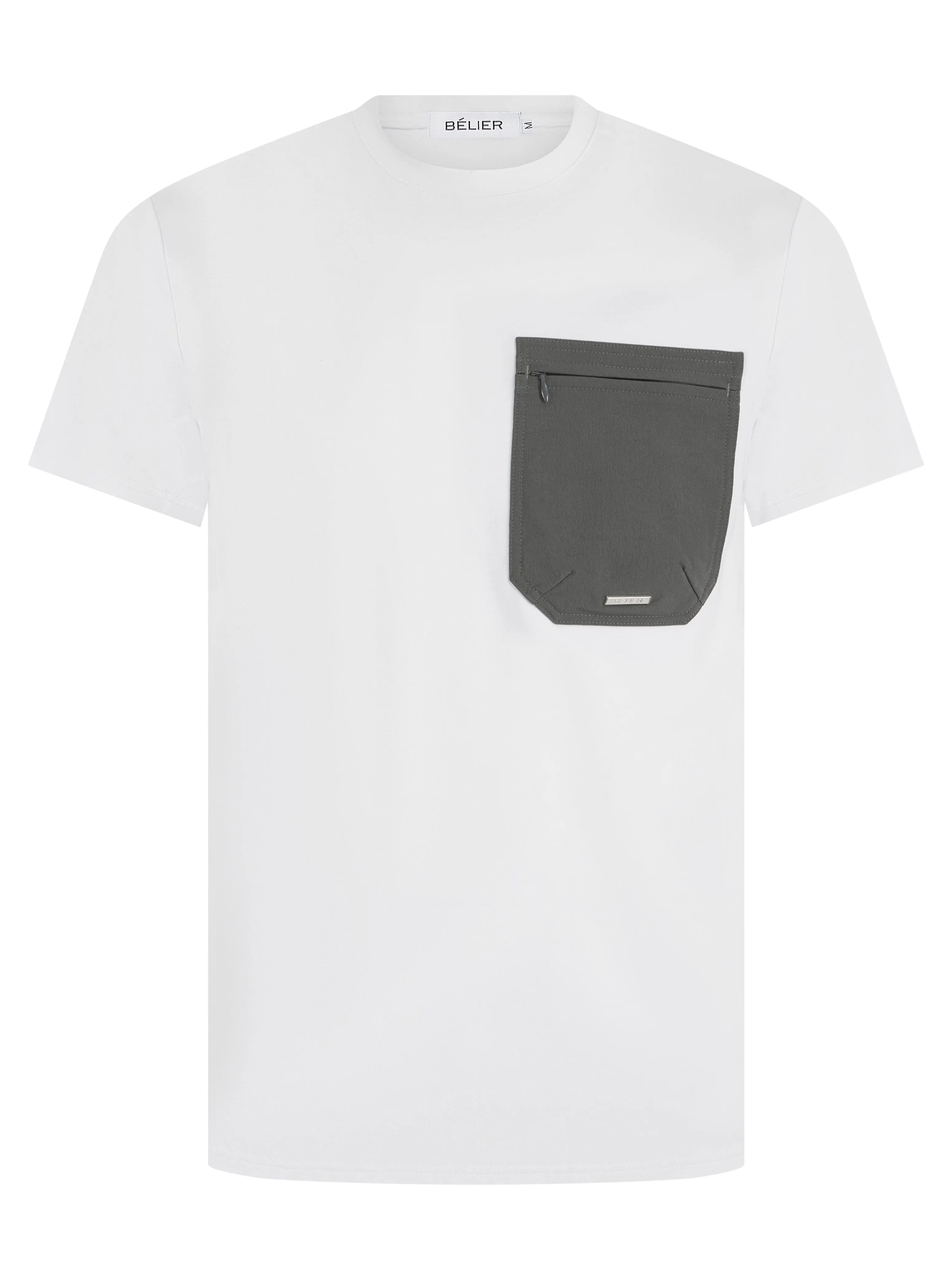 Tech Pocket T-shirt White/Slate Grey