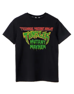 Teenage Mutant Ninja Turtles Mutant Mayhem Boys Black T-Shirt