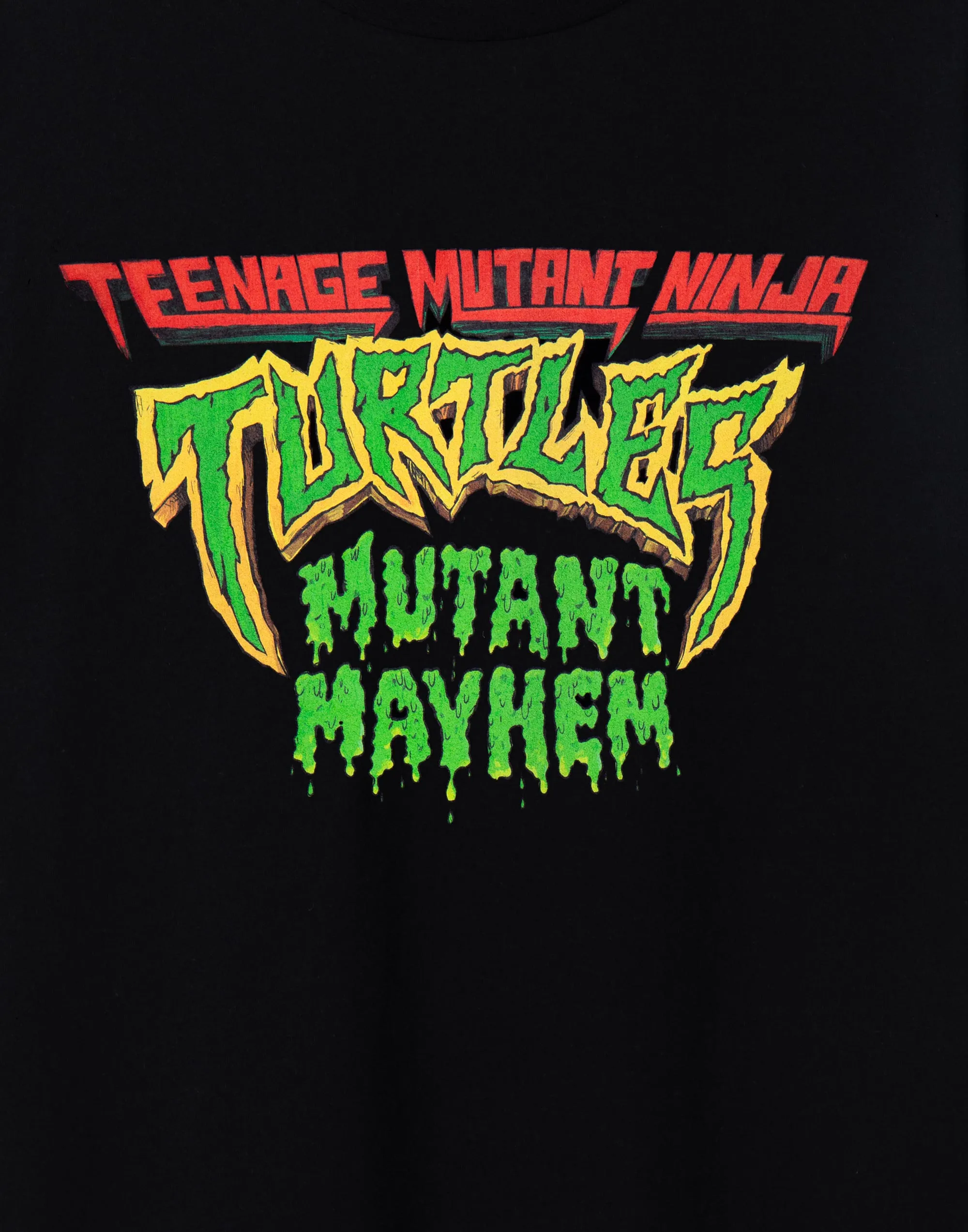 Teenage Mutant Ninja Turtles Mutant Mayhem Logo Mens Black Short Sleeved T-Shirt