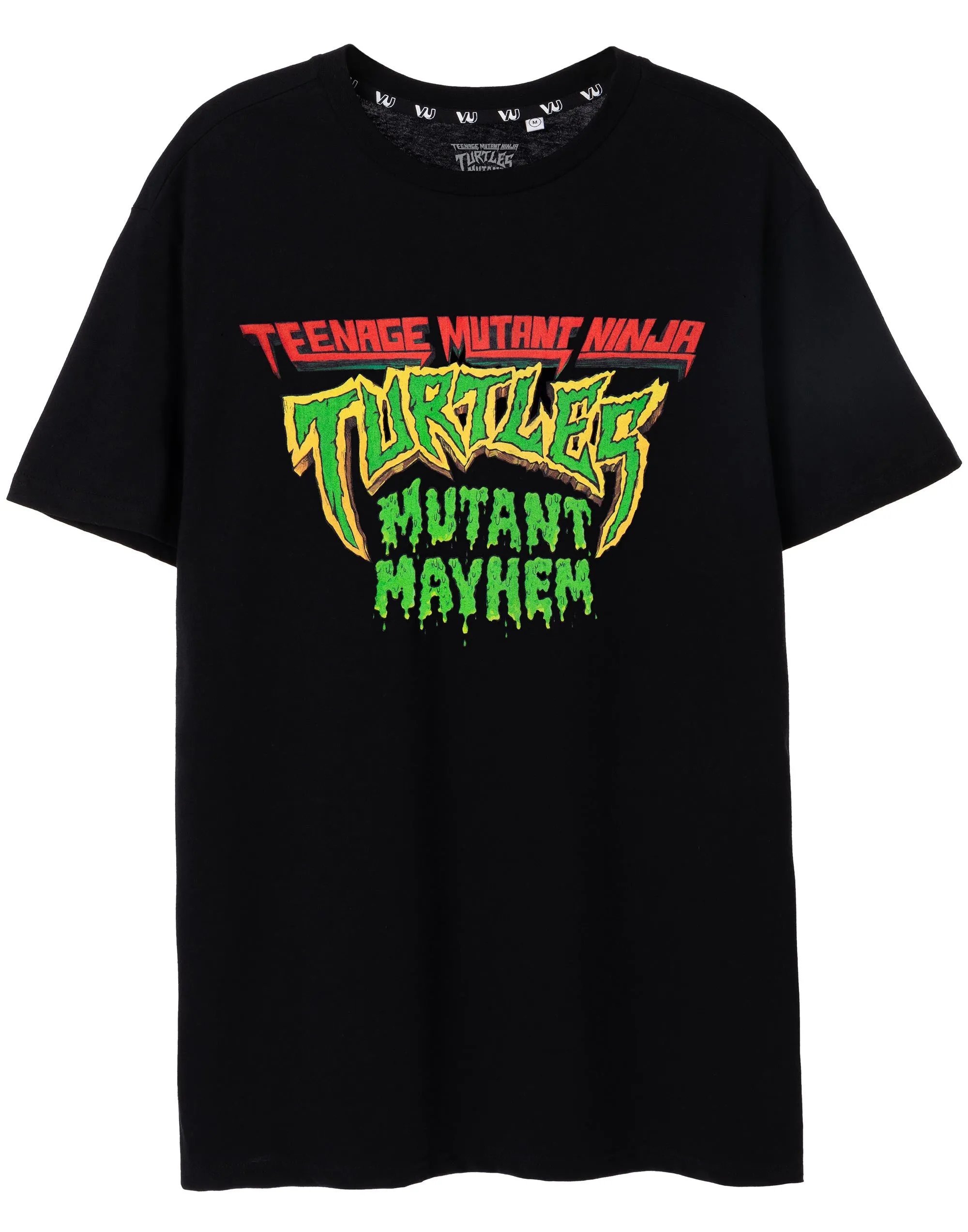 Teenage Mutant Ninja Turtles Mutant Mayhem Logo Mens Black Short Sleeved T-Shirt