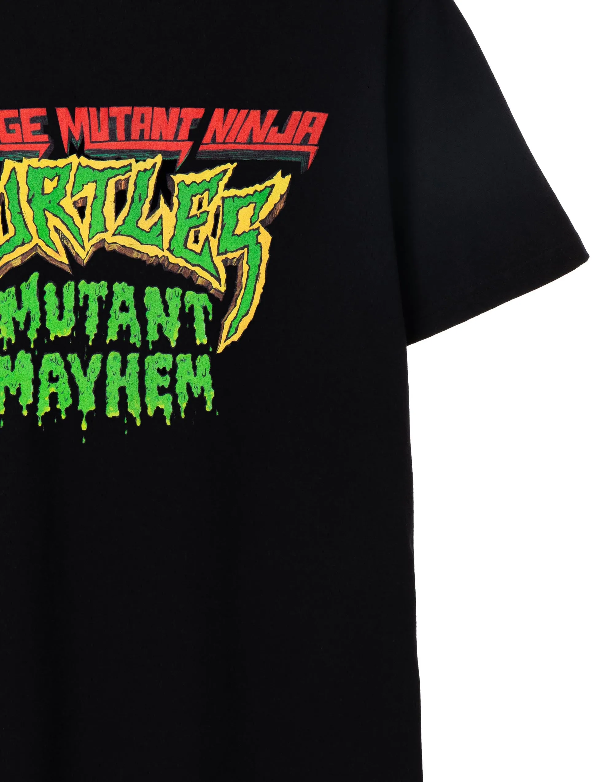 Teenage Mutant Ninja Turtles Mutant Mayhem Logo Mens Black Short Sleeved T-Shirt