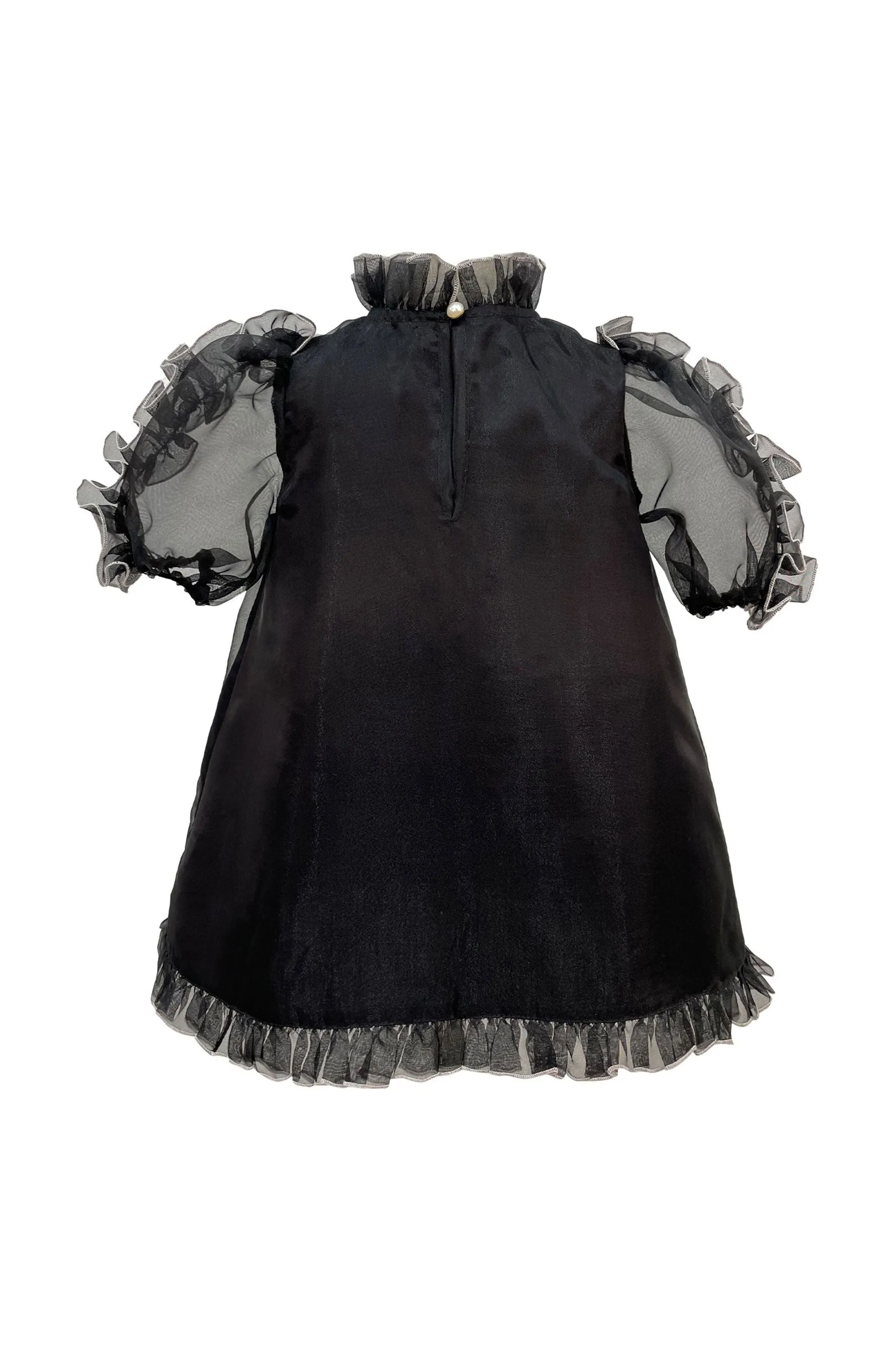 The Sienna Organza Dress (Black)