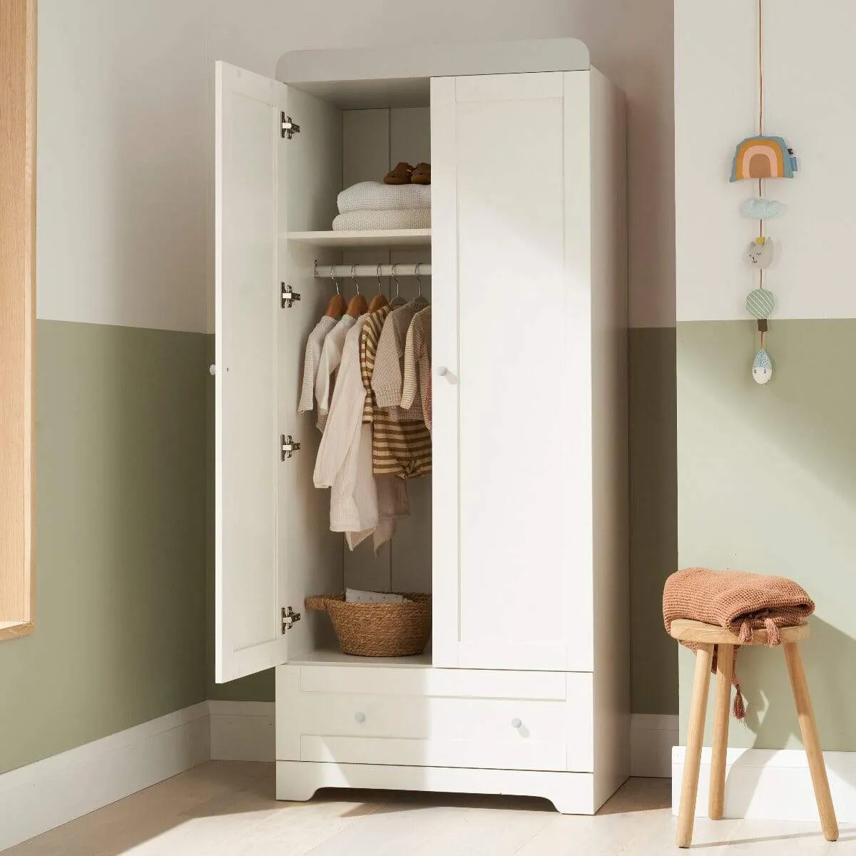 Tutti Bambini Rio Wardrobe - White/Dove Grey