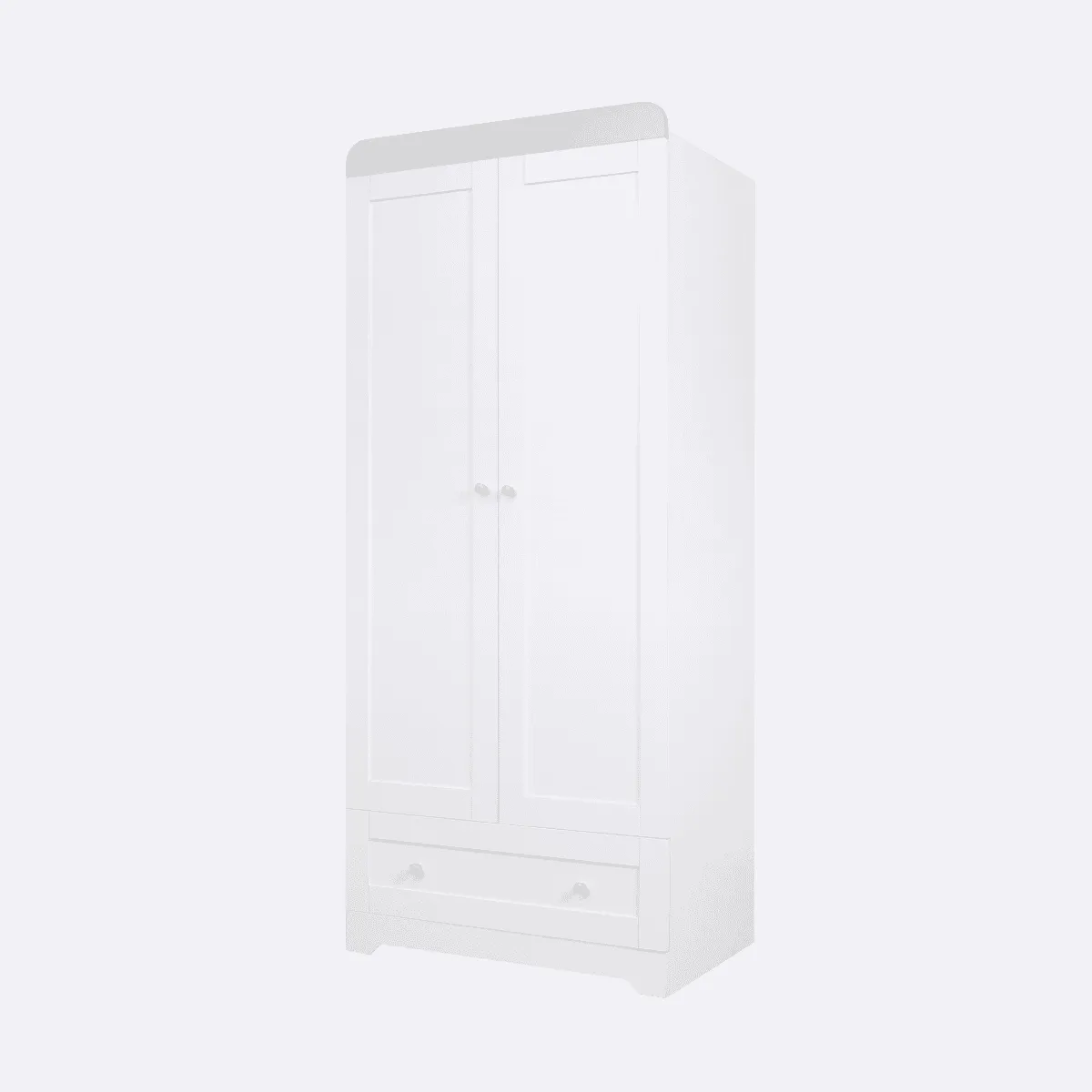 Tutti Bambini Rio Wardrobe - White/Dove Grey