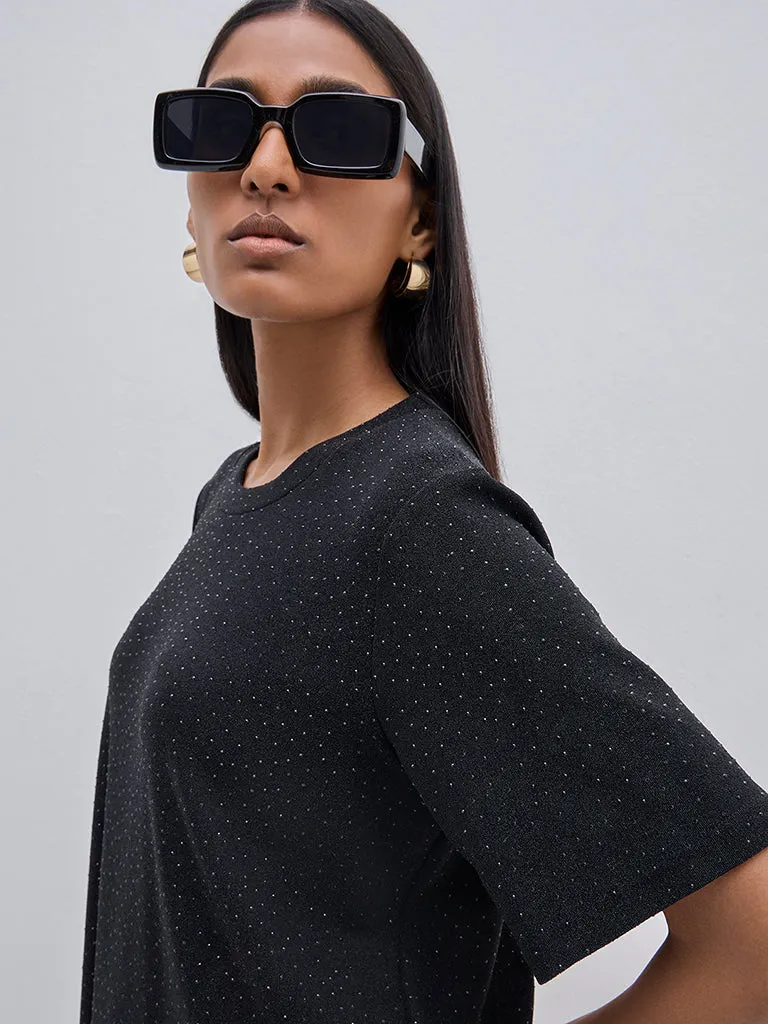 Wardrobe Black Embellished Top