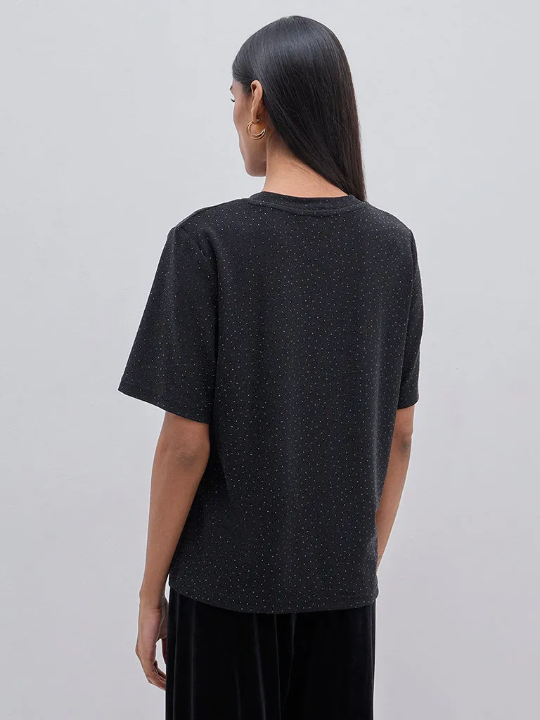 Wardrobe Black Embellished Top