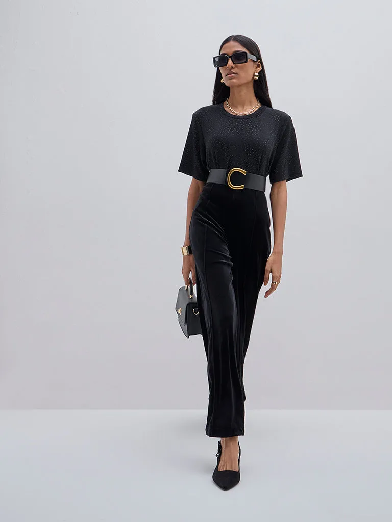 Wardrobe Black Embellished Top