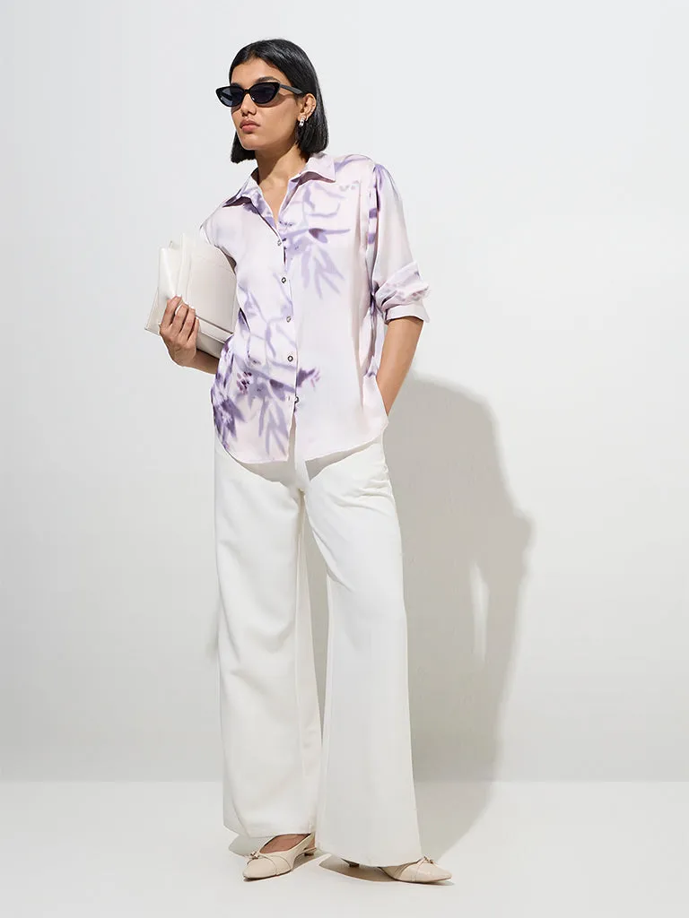 Wardrobe Lilac Printed Shirt