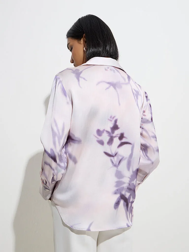 Wardrobe Lilac Printed Shirt