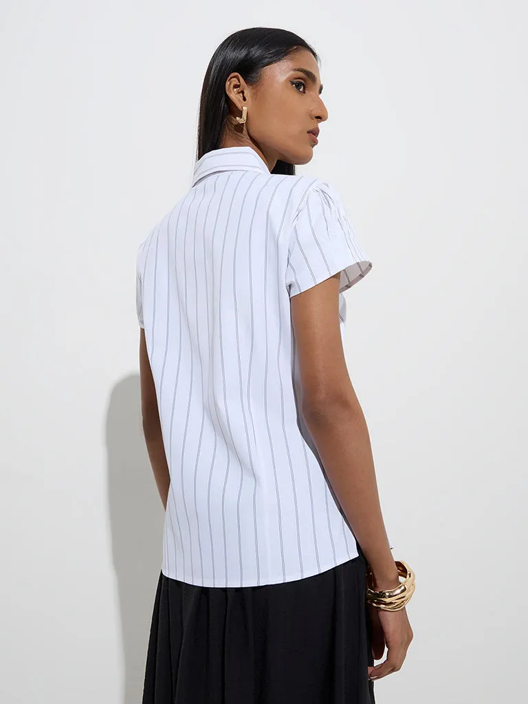 Wardrobe White Striped Shirt